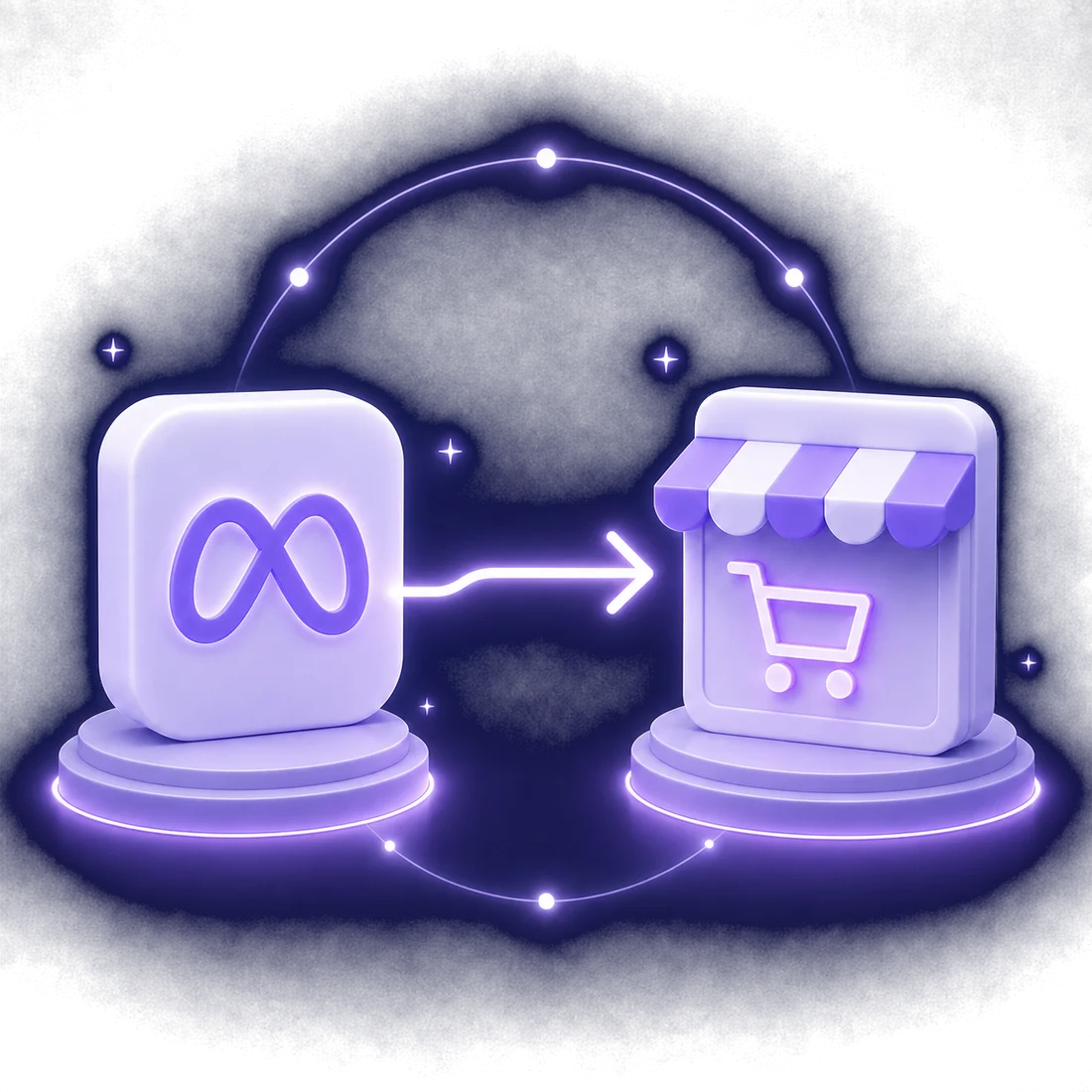 Ilustración de Meta conectado con tu tienda